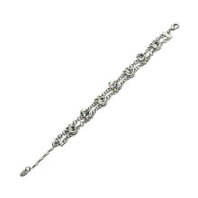 Load image into Gallery viewer, Silver Twin CZ Bracelet with Austrian Element Crystals