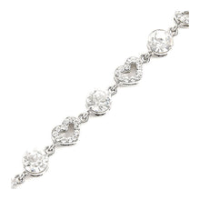Load image into Gallery viewer, Sparkling Heart Bracelet with Silver Austrian Element Crystals