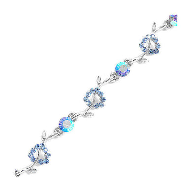 Sparkling Bracelet with Blue Austrian Element Crystals