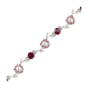 Sparkling Bracelet with Violet Austrian Element Crystals
