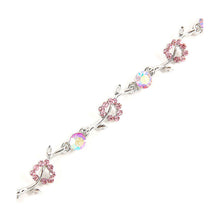 Load image into Gallery viewer, Sparkling Bracelet with Pink Austrian Element Crystals