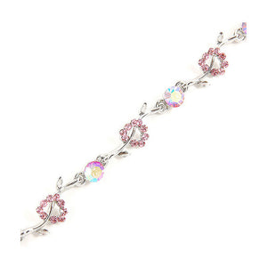 Sparkling Bracelet with Pink Austrian Element Crystals