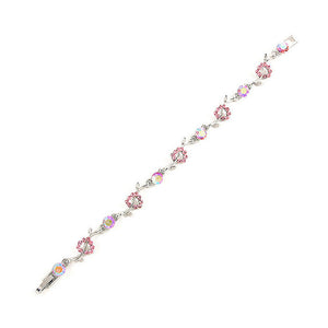Sparkling Bracelet with Pink Austrian Element Crystals