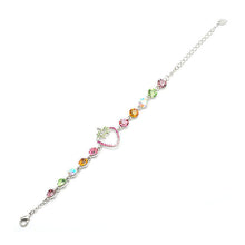 Load image into Gallery viewer, Strawberry Bracelet with CZ and Multi-colour Austrian Element Crystals