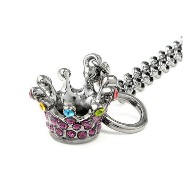 Crown Bracelet with Multi-color Austrian Element Crystals