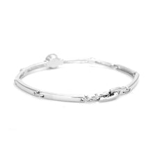 Load image into Gallery viewer, Elegant Bangle with Silver Austrian and CZ Beads