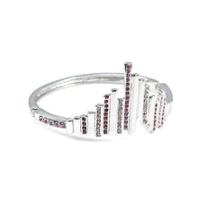 Load image into Gallery viewer, Elegant Bangle with Purple Austrian Element Crystal