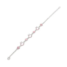 Load image into Gallery viewer, Apple Bracelet with Pink Austrian Element Crystals - Glamorousky