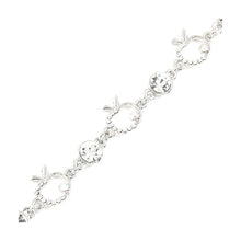 Load image into Gallery viewer, Apple Bracelet with Silver Austrian Element Crystals
