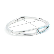 Load image into Gallery viewer, Glistening Bangle with Blue Austrian Crystals