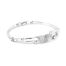 Load image into Gallery viewer, Cutie Butterfly Bangle with Silver Austrian Element Crystals