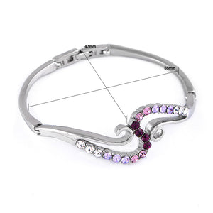 Elegant Bangle with Purple Austrian Element Crystal