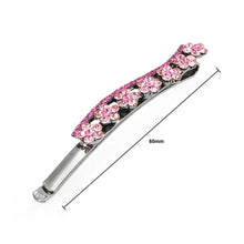 Load image into Gallery viewer, Petit Flower Hair Clip in Pink Austrian Element Crystals