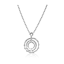 Load image into Gallery viewer, Round Moving Pendants with Austrian Element Crystals and Necklace