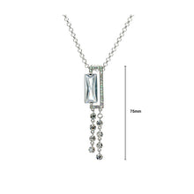 Load image into Gallery viewer, Silver Radient Shape Czech Crystal Bead Pendant with Austrian Element Crystals Tassels and Necklace