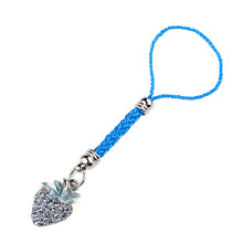 Load image into Gallery viewer, Light Blue Strap with Strawberry Charm by Blue Austrian Element Crystals
