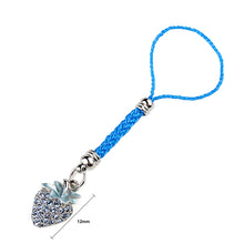 Load image into Gallery viewer, Light Blue Strap with Strawberry Charm by Blue Austrian Element Crystals