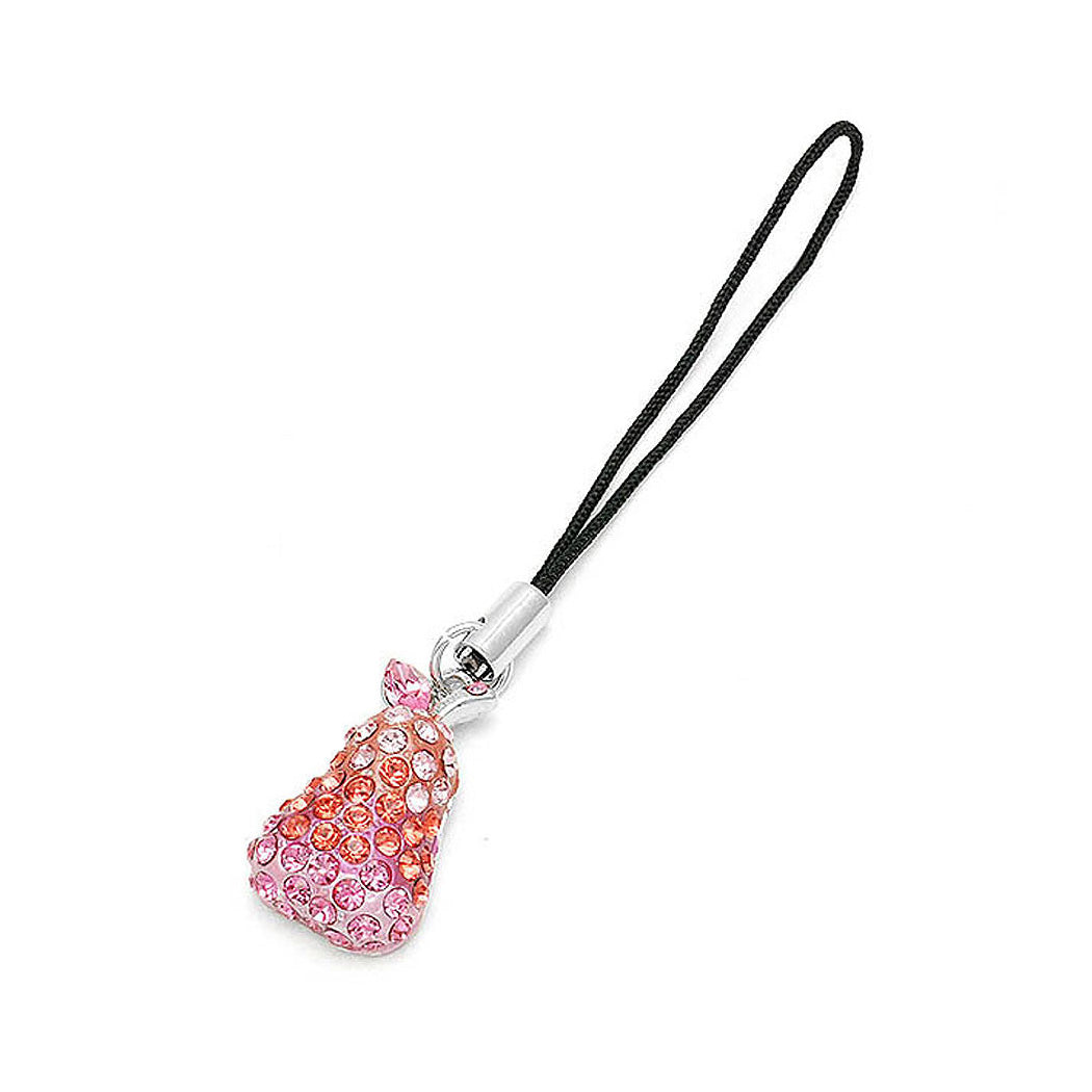 Pink Pear Strap with Pink Austrian Element Crystals