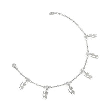 Load image into Gallery viewer, Cutie Cat Charms Anklet with Silver Austrian Element Crystals