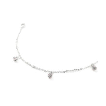 Load image into Gallery viewer, Elegant Ball Anklet with Purple Austrian Element Crystals