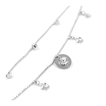 Load image into Gallery viewer, Elegant Starrish Anklet with Silver Austrian Element Crystals