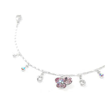 Load image into Gallery viewer, Butterfly Anklet with Purple Austrian Element Crystal