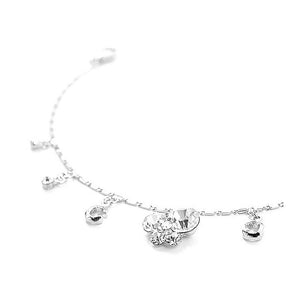 Cutie Butterfly Anklet with Silver Austrian Element Crystals