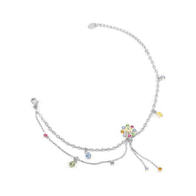 Load image into Gallery viewer, Elegant Flower Anklet with Multi-color Austrian Element Crystals