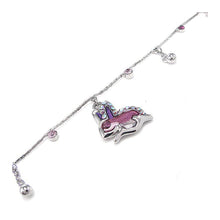Load image into Gallery viewer, Cutie Purple Rabbit Anklet with Purple Austrian Element Crystals