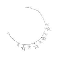 Load image into Gallery viewer, Anklet with Silver Star Charms