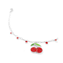 Load image into Gallery viewer, Cutie Red Berry Anklet with Red Austrian Element Crystals