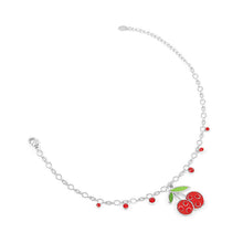 Load image into Gallery viewer, Cutie Red Berry Anklet with Red Austrian Element Crystals