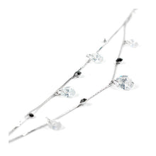 Load image into Gallery viewer, Simple Anklet with Black Austrian Element Crystals and CZ