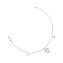 Load image into Gallery viewer, Elegant Flower Anklet with Silver Austrian Element Crystals