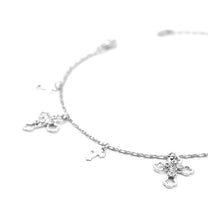 Load image into Gallery viewer, Elegant Cross on Anklet with Silver Austrian Element Crystals