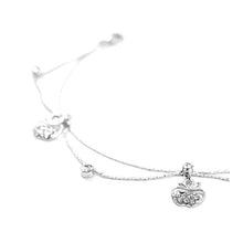 Load image into Gallery viewer, Elegant Apple Anklet with Silver Austrian Element Crystals