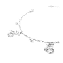 Load image into Gallery viewer, Elegant Berry Anklet with Silver Austrian Element Crystals