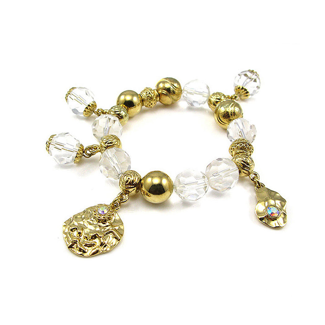 Fancy Bracelet with Golden Charms
