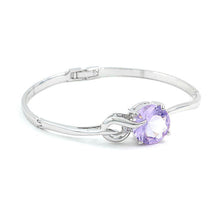 Load image into Gallery viewer, Glistening Bangle with Purple Austrian Crystal