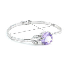 Load image into Gallery viewer, Glistening Bangle with Purple Austrian Crystal