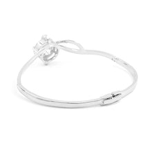 Load image into Gallery viewer, Glistening Bangle with Silver CZ Bead