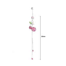 Load image into Gallery viewer, Cherry Belly Ring with Pink Austrian Element Crystals