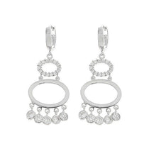 Load image into Gallery viewer, Elegant Round Earrings with Silver CZ