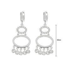 Load image into Gallery viewer, Elegant Round Earrings with Silver CZ