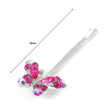 Load image into Gallery viewer, Dazzling Butterfly Hair Clip with Pink CZ (1pc)