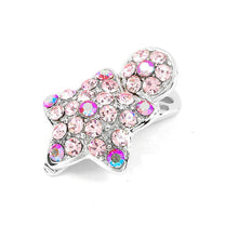 Load image into Gallery viewer, Dazzling Star Hair Clip with Pink CZ and Austrian Element Crystals (1pc)