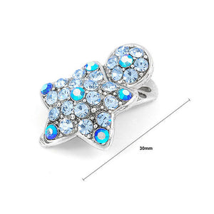 Dazzling Star Hair Clip with Blue CZ and Austrian Element Crystals (1pc)