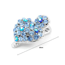 Load image into Gallery viewer, Dazzling Heart Hair Clip with Blue CZ and Austrian Element Crystals (1pc)