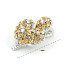 Load image into Gallery viewer, Dazzling Heart Hair Clip with Orange CZ and Austrian Element Crystals (1pc)