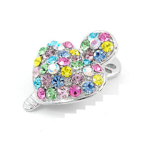 Dazzling Heart Hair Clip with Multi-color CZ and Austrian Element Crystals (1pc)